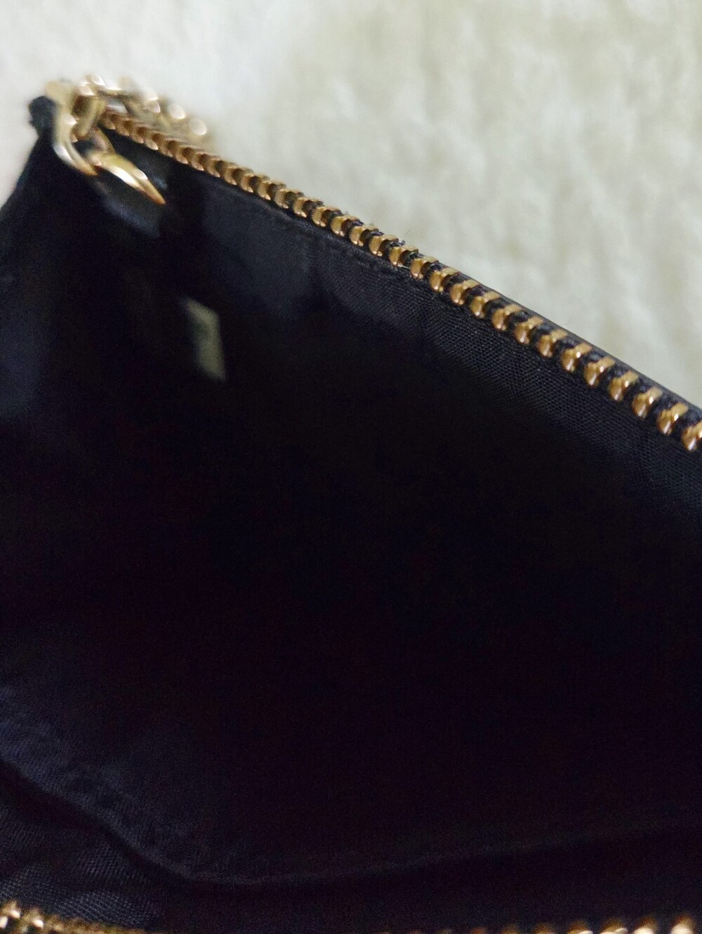 COACH ✨️ Women's Black Leather Zip Card Case with Key Ring - Picture 11 of 13